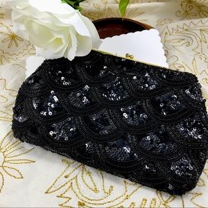 Vintage 1940s Josef Hand Beaded French Clutch